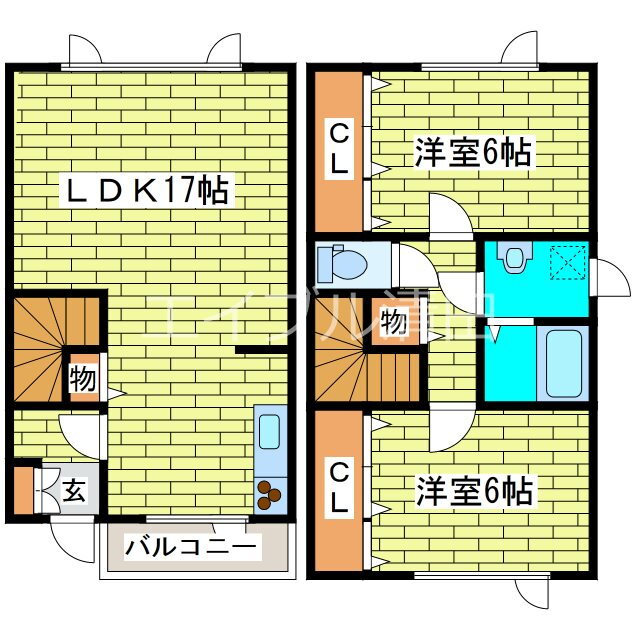 マイルストーン里塚Ａ 2LDK 賃貸物件詳細