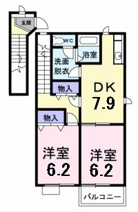 高知県南国市緑ケ丘３ 知寄町二丁目駅 2DK アパート 賃貸物件詳細