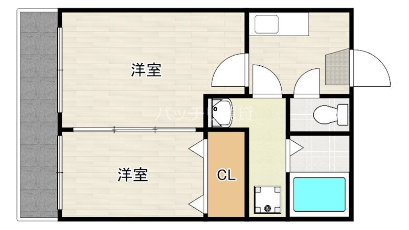 福岡県福岡市南区多賀１ 高宮駅 2K アパート 賃貸物件詳細
