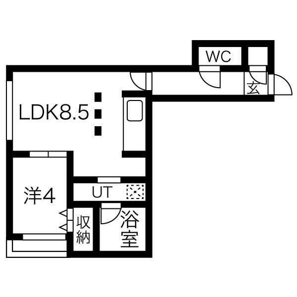 北海道札幌市西区発寒三条５ 発寒南駅 1LDK マンション 賃貸物件詳細
