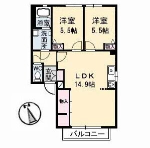 広島県東広島市西条町寺家 西条駅 2LDK アパート 賃貸物件詳細