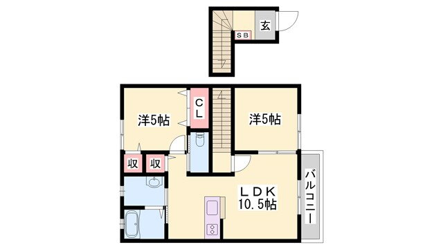 兵庫県姫路市大津区平松 平松駅 2LDK アパート 賃貸物件詳細
