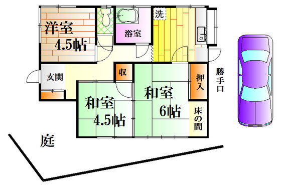 広島県広島市安佐北区亀山７ 3K 一戸建て 賃貸物件詳細