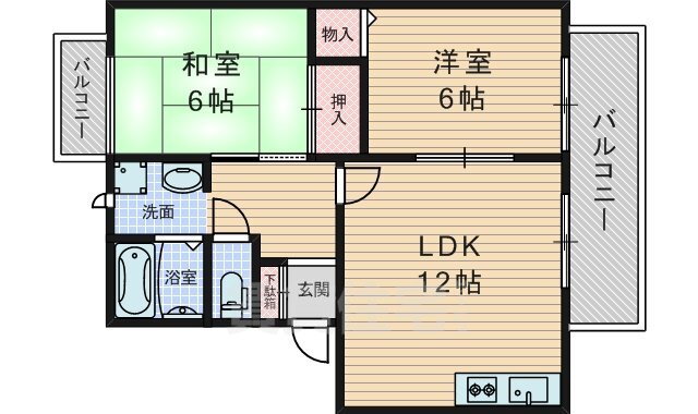 大阪府吹田市佐井寺１ 千里山駅 2LDK アパート 賃貸物件詳細