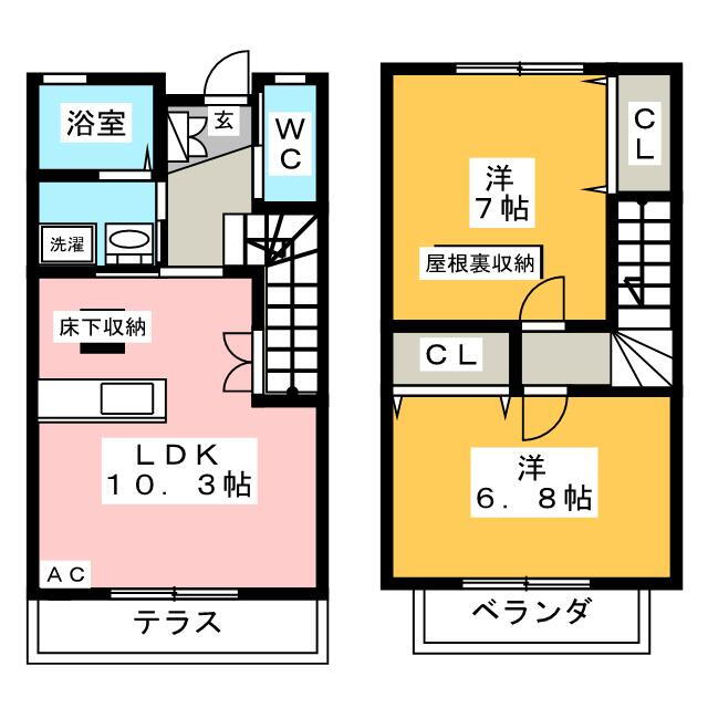 愛知県豊田市竜神町桃山 土橋駅 2LDK アパート 賃貸物件詳細