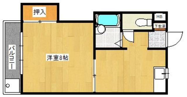 サンシャイン田代Ｉ 2階 1DK 賃貸物件詳細