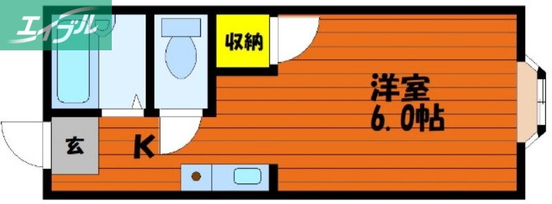 岡山県岡山市北区番町１ 城下駅 1K アパート 賃貸物件詳細