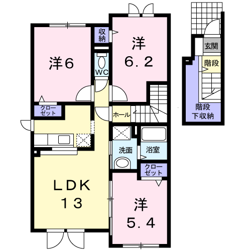 北海道上川郡東神楽町ひじり野北一条２ 旭川駅 3LDK アパート 賃貸物件詳細