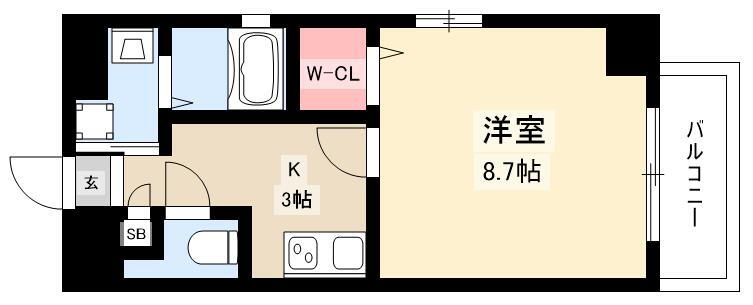 愛知県名古屋市中村区亀島２ 亀島駅 1K マンション 賃貸物件詳細