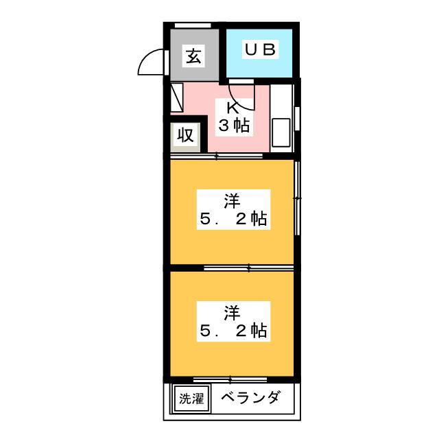 米村コーポ 3階 2K 賃貸物件詳細