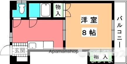 愛媛県松山市歩行町１ 勝山町駅 1K マンション 賃貸物件詳細