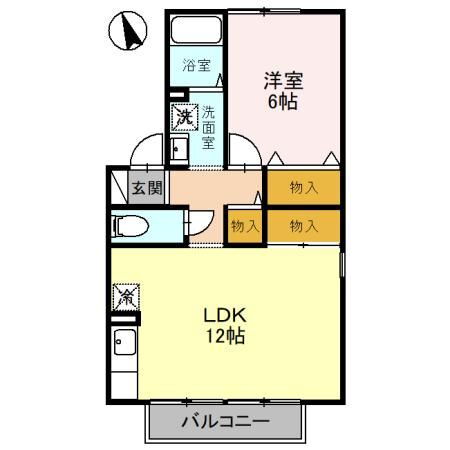 栃木県小山市城北６ 小山駅 1LDK アパート 賃貸物件詳細