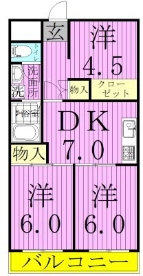 千葉県松戸市二十世紀が丘丸山町 北国分駅 3DK マンション 賃貸物件詳細