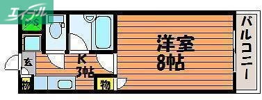 岡山県岡山市北区万成東町 岡山駅 1K マンション 賃貸物件詳細