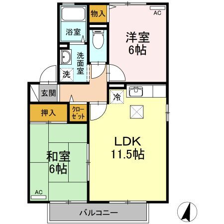 岡山県倉敷市福井 福井駅 2LDK アパート 賃貸物件詳細