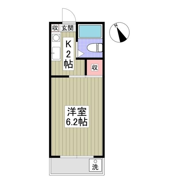 埼玉県坂戸市仲町 北坂戸駅 1K マンション 賃貸物件詳細