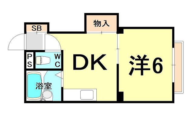 兵庫県尼崎市塚口町２ 塚口駅 1DK マンション 賃貸物件詳細