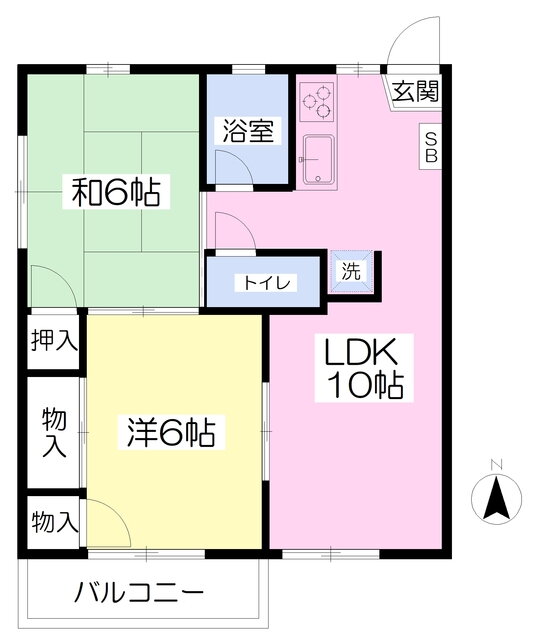 愛媛県松山市鷹子町 鷹ノ子駅 2LDK アパート 賃貸物件詳細