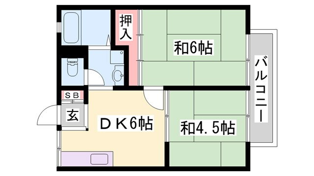 兵庫県姫路市大塩町 大塩駅 2DK アパート 賃貸物件詳細