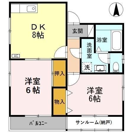 富山県高岡市角 旭ヶ丘駅 2DK アパート 賃貸物件詳細
