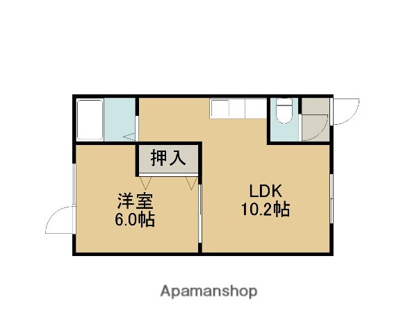 北海道苫小牧市青雲町２ 1LDK アパート 賃貸物件詳細