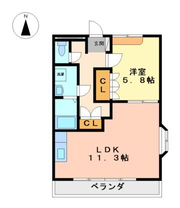 愛知県稲沢市陸田宮前１ 稲沢駅 1LDK アパート 賃貸物件詳細