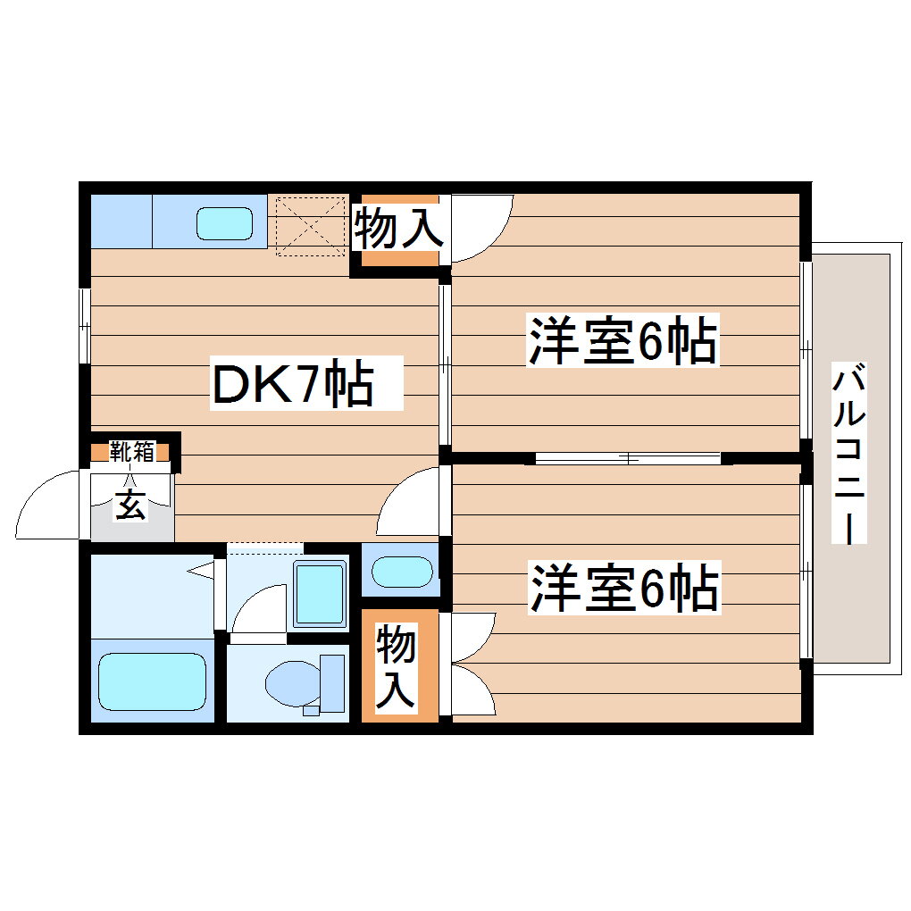 宮城県仙台市太白区秋保町湯向 2DK アパート 賃貸物件詳細