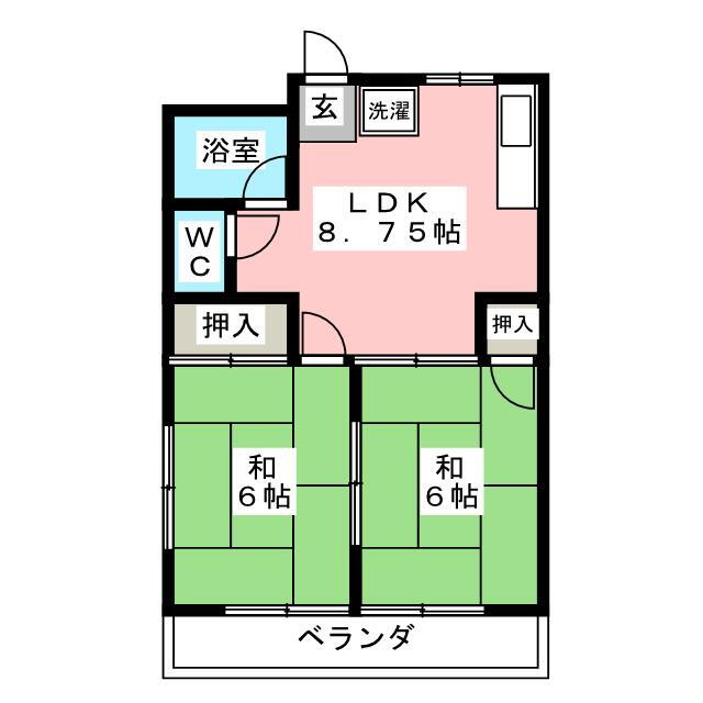 第２稲付ハイツ 2階 2LDK 賃貸物件詳細