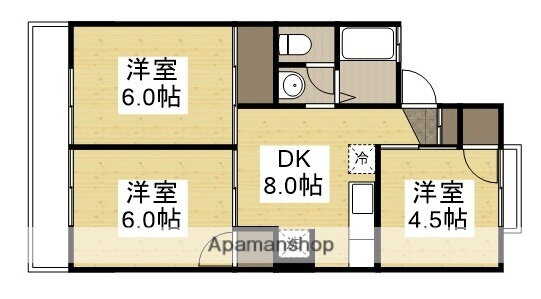 岡山県倉敷市神田３ 栄駅 3DK アパート 賃貸物件詳細