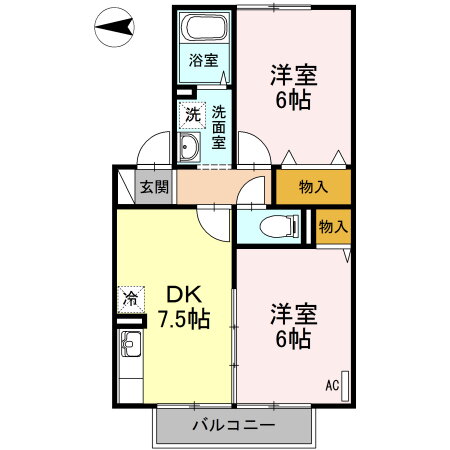 鳥取県鳥取市南隈 湖山駅 2DK アパート 賃貸物件詳細