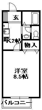 兵庫県三田市上井沢 広野駅 1K アパート 賃貸物件詳細
