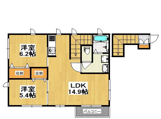 東京都練馬区石神井台３ 大泉学園駅 2LDK アパート 賃貸物件詳細