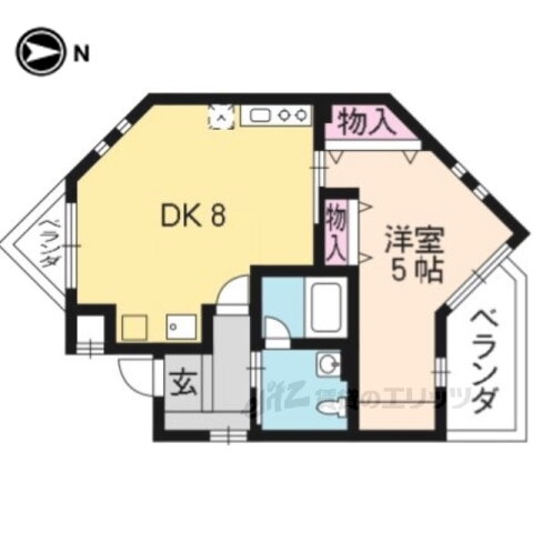 京都府京都市山科区大宅御所田町 椥辻駅 1DK マンション 賃貸物件詳細