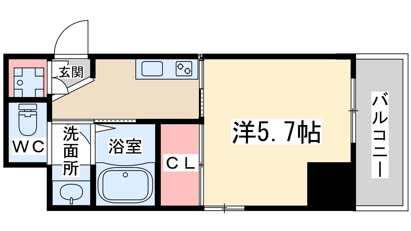 アイディル中之島イースト 1階 1K 賃貸物件詳細