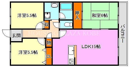 兵庫県神戸市垂水区五色山４ 垂水駅 3LDK マンション 賃貸物件詳細