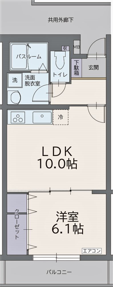 フィールドコート　フォリア 1階 1LDK 賃貸物件詳細