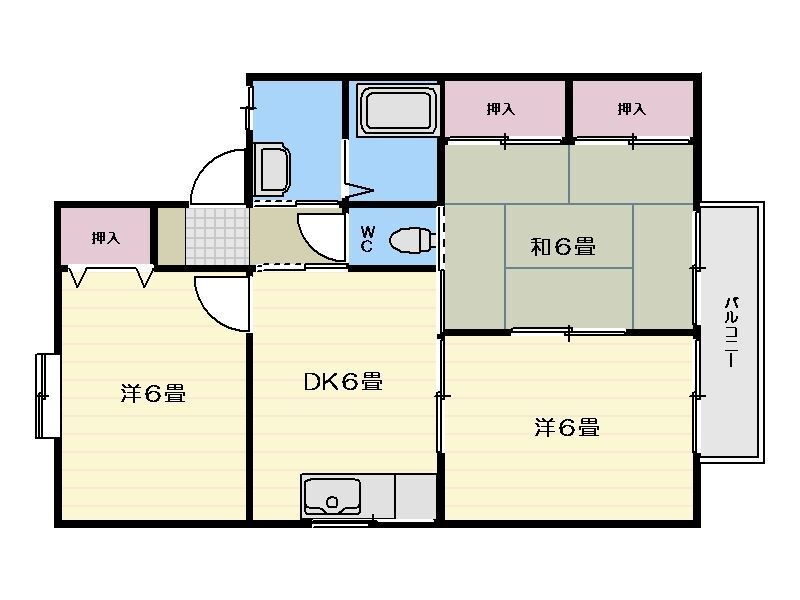 鹿児島県鹿児島市吉野町 3DK アパート 賃貸物件詳細