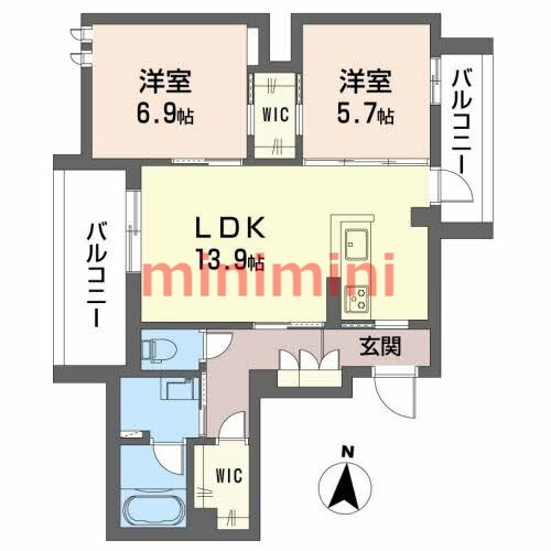 大阪府茨木市郡山２ 豊川駅 2LDK マンション 賃貸物件詳細