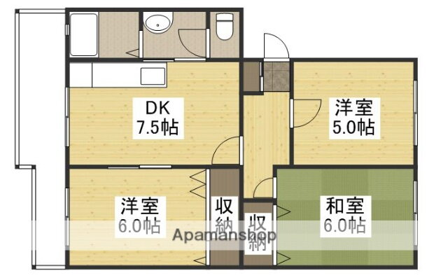 広島県広島市西区井口４ 修大協創中高前駅 3DK マンション 賃貸物件詳細