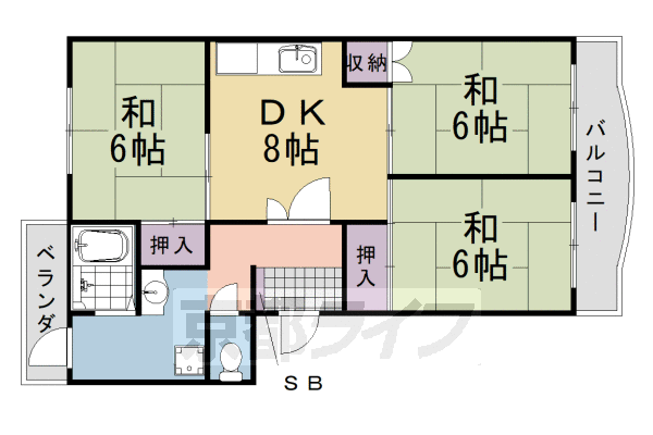 京都府京都市西京区下津林東大般若町 桂駅 3DK マンション 賃貸物件詳細