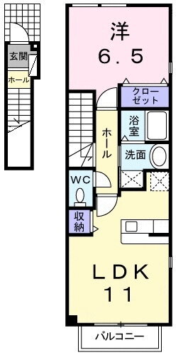 兵庫県明石市和坂１ 林崎松江海岸駅 1LDK アパート 賃貸物件詳細