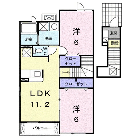 広島県府中市中須町 新市駅 2LDK アパート 賃貸物件詳細