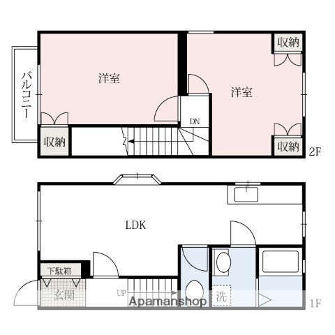 群馬県高崎市浜尻町 高崎問屋町駅 2LDK アパート 賃貸物件詳細