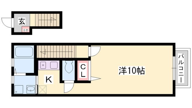 兵庫県姫路市広畑区西蒲田 余部駅 1K アパート 賃貸物件詳細
