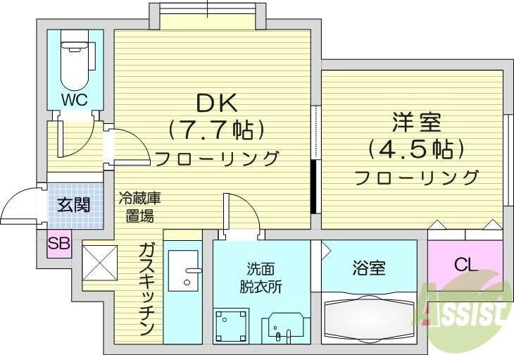 北海道札幌市北区麻生町１ 麻生駅 1DK アパート 賃貸物件詳細