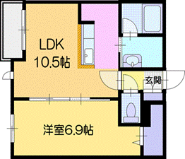 北海道千歳市勇舞７ 長都駅 1LDK アパート 賃貸物件詳細