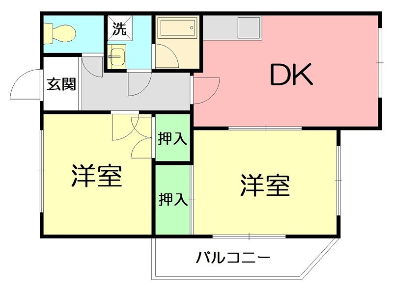 神奈川県平塚市中堂 茅ケ崎駅 2DK マンション 賃貸物件詳細