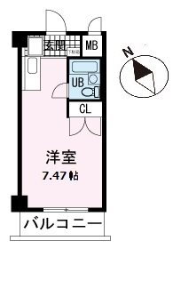第２のぼりマンション 5階 ワンルーム 賃貸物件詳細