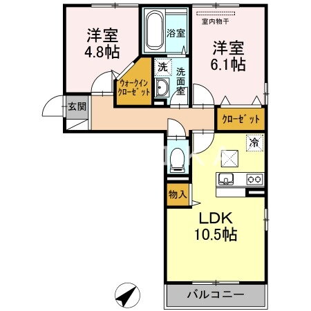 岡山県岡山市北区今８ 備前西市駅 2LDK アパート 賃貸物件詳細