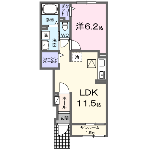 岡山県岡山市北区岩井１ 備前三門駅 1LDK アパート 賃貸物件詳細